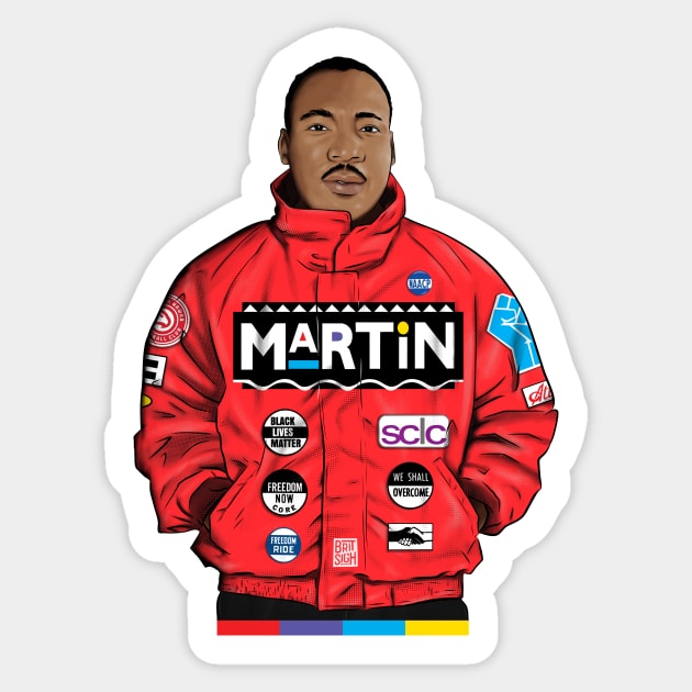 MLK / Marty Mar Sticker by Midnight Run Studio